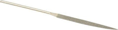 Value Collection - 5-1/2" OAL Medium Knife Needle Diamond File - 3/16" Wide x 1/16" Thick, 2-3/4 LOC - Americas Industrial Supply