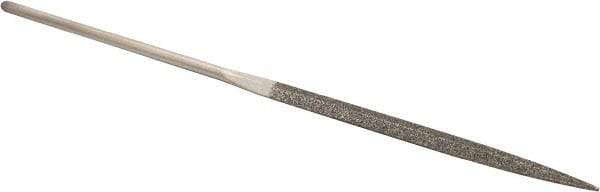 Value Collection - 5-1/2" OAL Medium Triangular Needle Diamond File - 11/64" Wide x 5/64" Thick, 2-3/4 LOC - Americas Industrial Supply