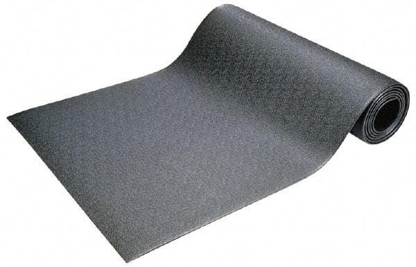 Wearwell - 60' Long x 3' Wide, Dry Environment, Anti-Fatigue Matting - Black, Vinyl with Vinyl Sponge Base, Rounded on 4 Sides - Americas Industrial Supply