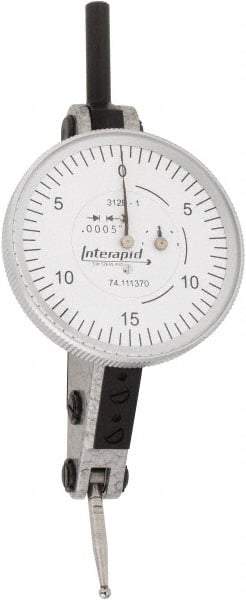 INTERAPID - 0.06 Inch Range, 0.0005 Inch Dial Graduation, Dial Test Indicator - Includes Attachments - Americas Industrial Supply