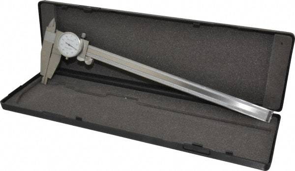Value Collection - 0" to 12" Range, 0.001" Graduation, 0.1" per Revolution, Dial Caliper - White Face, 3" Jaw Length - Americas Industrial Supply