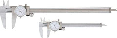Value Collection - 0 to 6 and 12" Outside Diameter Dial Caliper Set - 0.001" Graduation, 0.1 Range per Revolution, Stainless Steel, White Face - Americas Industrial Supply