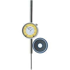 Value Collection - 0.001" Graduation, 2" Max Meas, 0-100 Dial Reading, Dial Indicator & Base Kit - 2-9/32" Dial Diam - Americas Industrial Supply