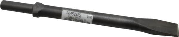 Made in USA - 1" Head Width, 12" OAL, Flat Chisel - Round Drive, Round Shank, Alloy Steel - Americas Industrial Supply