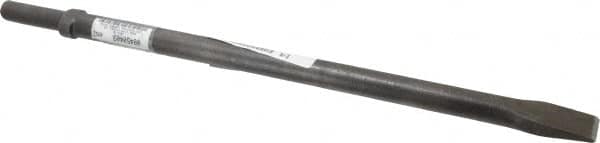 Made in USA - 1" Head Width, 18" OAL, Flat Chisel - Round Drive, 0.68" Round Shank, Alloy Steel - Americas Industrial Supply