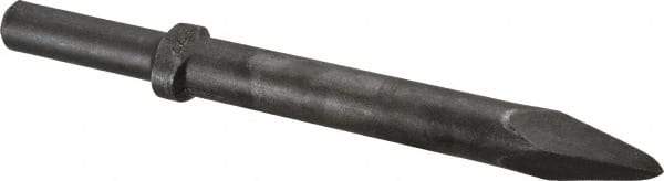 Made in USA - 9" OAL, Moil Point Chisel - Round Drive, Round Shank, Alloy Steel - Americas Industrial Supply