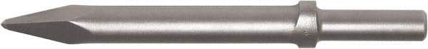 Made in USA - 12" OAL, Moil Point Chisel - Round Drive, Round Shank, Alloy Steel - Americas Industrial Supply