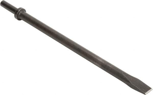 Made in USA - 1" Head Width, 18" OAL, Flat Chisel - Round Drive, Round Shank, Alloy Steel - Americas Industrial Supply