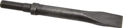 Made in USA - 1" Head Width, 9" OAL, 1/2" Shank Diam, Flat Chisel - Hex Drive, Hex Shank, Alloy Steel - Americas Industrial Supply