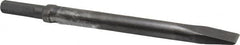 Made in USA - 1" Head Width, 12" OAL, 1/2" Shank Diam, Flat Chisel - Hex Drive, Hex Shank, Alloy Steel - Americas Industrial Supply