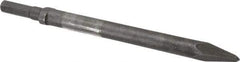 Made in USA - 12" OAL, 1/2" Shank Diam, Moil Point Chisel - Hex Drive, Hex Shank, Alloy Steel - Americas Industrial Supply