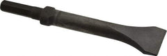 Made in USA - 2" Head Width, 9" OAL, 1/2" Shank Diam, Scaling Chisel - Hex Drive, Hex Shank, Alloy Steel - Americas Industrial Supply