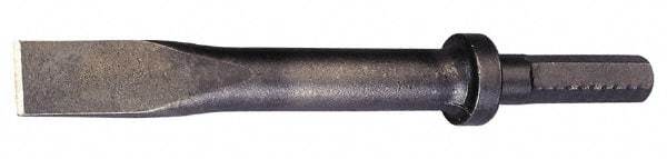 Made in USA - 1" Head Width, 9" OAL, 1/2" Shank Diam, Flat Chisel - Hex Drive, Hex Shank, Alloy Steel - Americas Industrial Supply