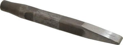 Made in USA - 15/16" Head Width, 9-1/2" OAL, Rivet Cutter Chisel - Round Drive, Round Shank, Alloy Steel - Americas Industrial Supply