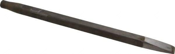 Made in USA - 15/16" Head Width, 18" OAL, Rivet Cutter Chisel - Round Drive, Round Shank, Alloy Steel - Americas Industrial Supply