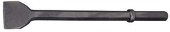 Made in USA - 3" Head Width, 20" OAL, 1-1/8" Shank Diam, Scaling Chisel - Hex Drive, Hex Shank, Alloy Steel - Americas Industrial Supply