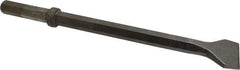 Made in USA - 3" Head Width, 18-1/4" OAL, 1" Shank Diam, Scaling Chisel - Hex Drive, Hex Shank, Alloy Steel - Americas Industrial Supply