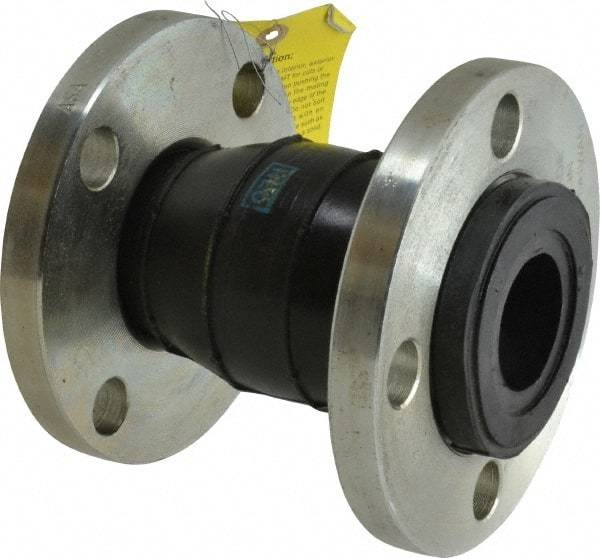Unisource Mfg. - 2" Pipe, Neoprene Single Arch Pipe Expansion Joint - 6" Long, 3/8" Extension, 1/2" Compression, 225 Max psi, Flanged - Americas Industrial Supply