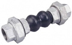 Unisource Mfg. - 1" Pipe, Neoprene Double Arch Pipe Expansion Joint - 8" Long, 0.23" Extension, 0.87" Compression, 150 Max psi, Female Union - Americas Industrial Supply