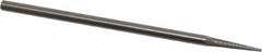 Made in USA - 1/8" Cut Diam, 1/8" Shank Diam, Cone Head Single Cut Burr - Carbide, Point End, 5/8" LOC, 1-1/2" OAL - Americas Industrial Supply
