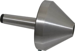 Interstate - MT4 Taper Shank, 5.04" Head Diam Live Center - 3.27" Head Length, 1.38" Point Diam, 2.44" Point Len, 1,433 Lb Max Workpc, 7.6" OAL, Bull Nose Point - Americas Industrial Supply