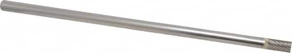 Atrax - 1/4" Cut Diam, 1/4" Shank Diam, Cylinder Head Single Cut Burr - Carbide, Flat End, 1/2" LOC, 6-1/2" OAL - Americas Industrial Supply