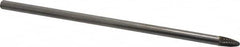 Atrax - 1/4" Cut Diam, 1/4" Shank Diam, Tree Head Single Cut Burr - Carbide, Radius End, 1/2" LOC, 6-3/4" OAL - Americas Industrial Supply