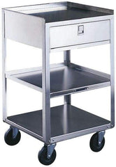 Made in USA - 16-3/4 Inches Wide x 32-1/8 Inches High x 18-3/4 Inches Deep Portable Mobile Equipment Stand - 500 Lbs. Load Capacity, 8-1/8 Inch Shelf Clearance - Americas Industrial Supply