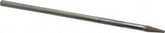 Atrax - 1/4" Cut Diam, 1/4" Shank Diam, Taper Head Single Cut Burr - Carbide, Radius End, 5/8" LOC, 6-5/8" OAL - Americas Industrial Supply