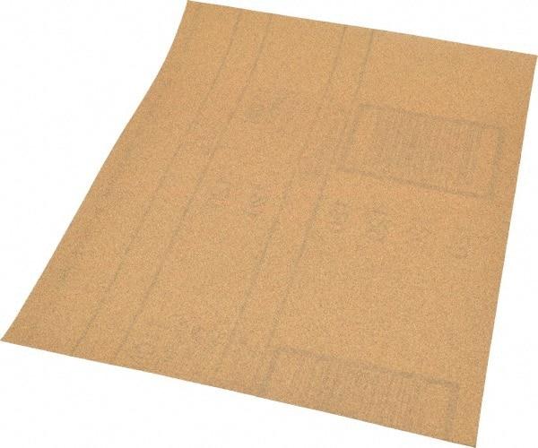 3M - 120 Grit, Garnet Sanding Sheet - 11" Long x 9" Wide, Fine Grade, A Weighted Paper Backing - Americas Industrial Supply