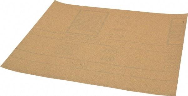 3M - 150 Grit, Garnet Sanding Sheet - 11" Long x 9" Wide, Very Fine Grade, A Weighted Paper Backing - Americas Industrial Supply