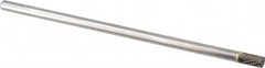 Atrax - 1/4" Cut Diam, 1/4" Shank Diam, Cylinder Head Double Cut Burr - Carbide, Flat End, 1/2" LOC, 6-1/2" OAL - Americas Industrial Supply