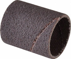 Made in USA - 80 Grit Aluminum Oxide Coated Spiral Band - 3/4" Diam x 1" Wide, Medium Grade - Americas Industrial Supply