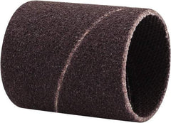 Made in USA - 120 Grit Aluminum Oxide Coated Spiral Band - 3/4" Diam x 1" Wide, Fine Grade - Americas Industrial Supply