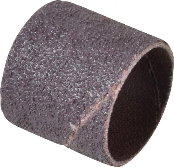Made in USA - 50 Grit Aluminum Oxide Coated Spiral Band - 1" Diam x 1" Wide, Coarse Grade - Americas Industrial Supply