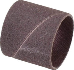 Made in USA - 120 Grit Aluminum Oxide Coated Spiral Band - 1" Diam x 1" Wide, Fine Grade - Americas Industrial Supply