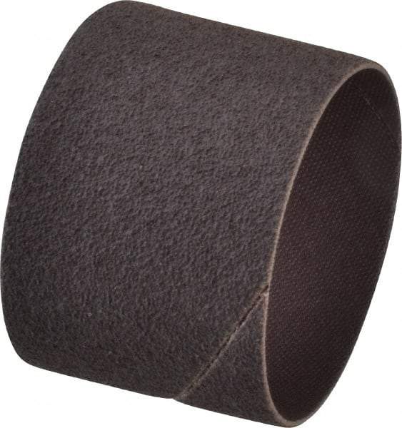 Made in USA - 80 Grit Aluminum Oxide Coated Spiral Band - 2" Diam x 1-1/2" Wide, Medium Grade - Americas Industrial Supply