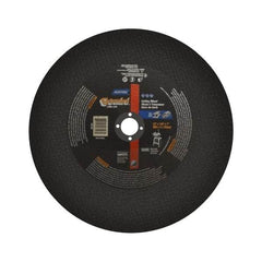 Norton - 12" Aluminum Oxide Cutoff Wheel - 1/8" Thick, 1" Arbor, 5,095 Max RPM, Use with Stationary Tools - Americas Industrial Supply