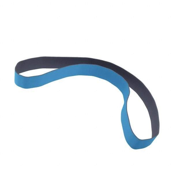 Norton - 2" Wide x 60" OAL, 40 Grit, Zirconia Alumina Abrasive Belt - Zirconia Alumina, Coarse, Coated, Y Weighted Cloth Backing, Dry, Series R821 - Americas Industrial Supply