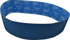 Norton - 6" Wide x 60" OAL, 60 Grit, Zirconia Alumina Abrasive Belt - Zirconia Alumina, Medium, Coated, X Weighted Cloth Backing, Series R823 - Americas Industrial Supply