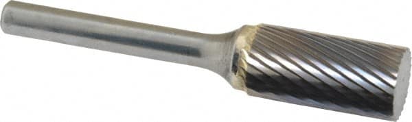 Atrax - 1/2" Cut Diam, 6mm Shank Diam, Cylinder Head Single Cut Burr - Carbide, Flat End, 1" LOC, 2-3/4" OAL - Americas Industrial Supply