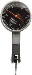 Value Collection - 0.03 Inch Range, 0.0005 Inch Dial Graduation, Horizontal Dial Test Indicator - 1.26 Inch Black Dial, 0-15-0 Dial Reading - Americas Industrial Supply