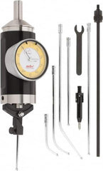 Value Collection - 10 Piece, Yellow Test Indicator Kit - 0.0002" Accuracy, 1/8" Ball Diam, 0.0005" Dial Graduation - Americas Industrial Supply