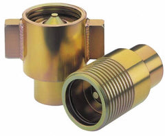Parker - 1-1/2 Inch NPT Steel Hydraulic Hose Valved Nipple - Americas Industrial Supply