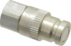 Parker - 1/4 Thread Steel Hydraulic Hose Valved Coupler - 10,000 psi, 6 GPM - Americas Industrial Supply