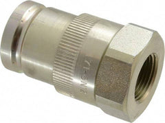 Parker - 3/4 Thread Steel Hydraulic Hose Valved Coupler - 7,500 psi, 40 GPM - Americas Industrial Supply