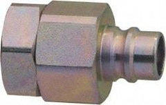 Parker - 1-1/2 Thread Stainless Steel Hydraulic Hose Valved Coupler - 1,500 psi, 175 GPM - Americas Industrial Supply