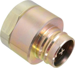 Parker - 1-1/2 Thread Steel Hydraulic Hose Valved Coupler - 1,500 psi, 175 GPM - Americas Industrial Supply