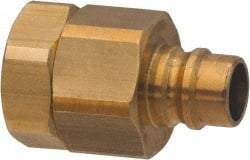 Parker - 3/4 Thread Brass Hydraulic Hose Valved Coupler - 2,000 psi, 52 GPM - Americas Industrial Supply