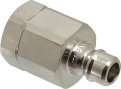 Parker - 1/4 Thread Stainless Steel Hydraulic Hose Valved Coupler - 5,000 psi, 8 GPM - Americas Industrial Supply